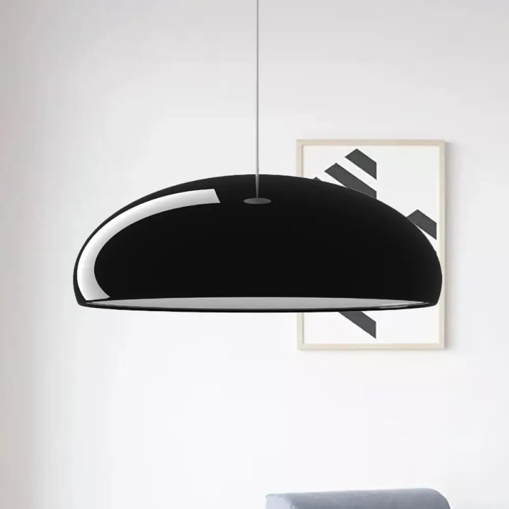 Minimalist Aluminum Bowl Pendant Light with 1 Black Light - Ceiling Fixture