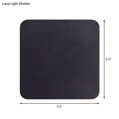 DecorBites™ DecorBites™ Minimalist Aluminum Flush Mount Wall Lamp with LED Sconce Light for Hallways - Black