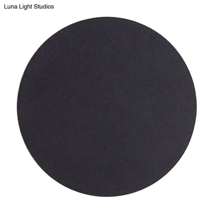 DecorBites™ DecorBites™ Minimalist Aluminum Flush Mount Wall Lamp with LED Sconce Light for Hallways - Black