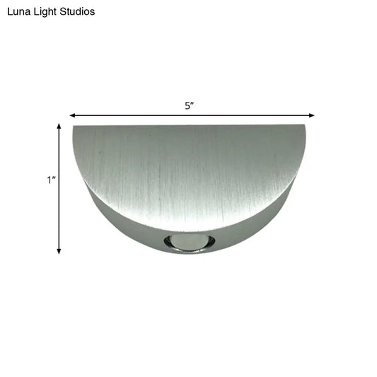DecorBites™ DecorBites™ Minimalist Aluminum LED Half-Circle Wall Light Kit - Silver Sconce with Blue/Red/Multi-Colored Lighting