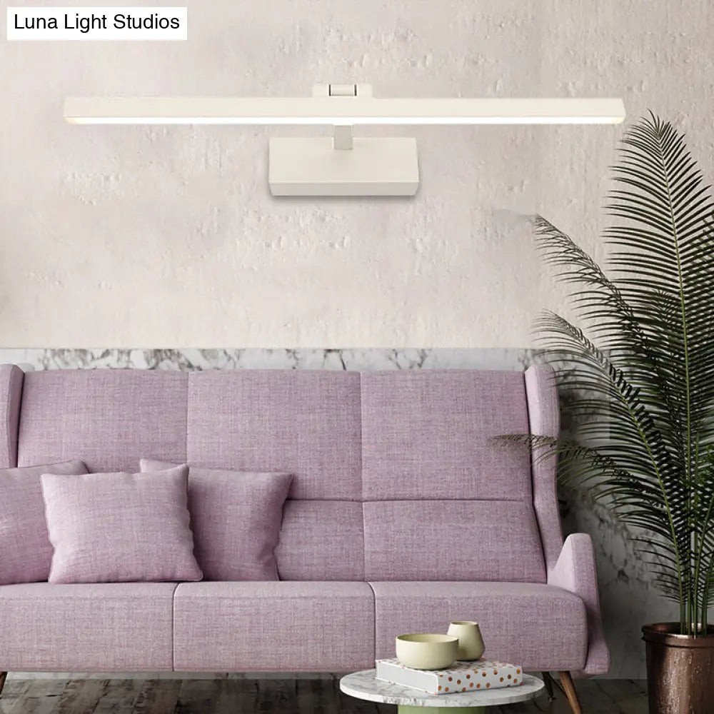 DecorBites™ DecorBites™ Minimalist Aluminum Wall Lamp - LED Vanity Mirror Light for Bathroom (16"/19.5" W) - Black/White