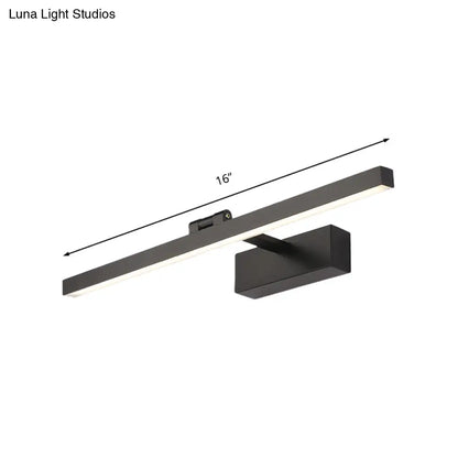 DecorBites™ DecorBites™ Minimalist Aluminum Wall Lamp - LED Vanity Mirror Light for Bathroom (16"/19.5" W) - Black/White