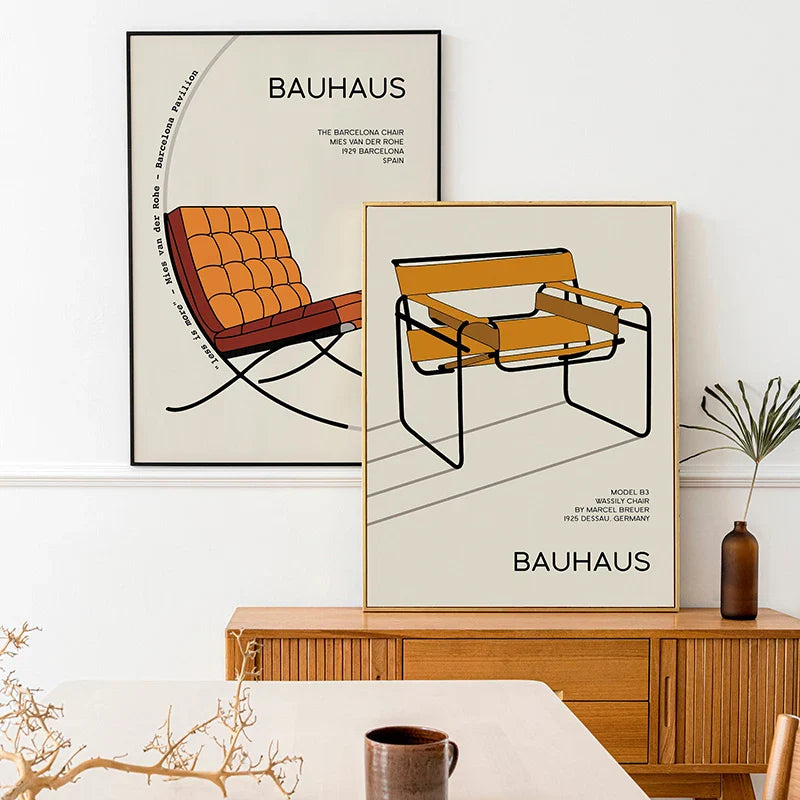 ’Minimalist Bauhaus Exhibition Posters - Canvas Wall Art’ - Posters