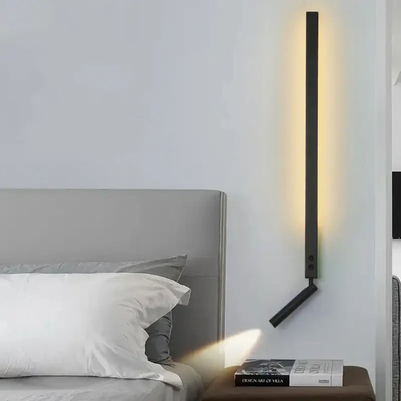 Modern black adjustable angle wall lamp with sleek minimalist design and warm ambient lighting for bedroom reading decorbites adjustable angle