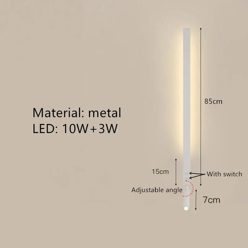 A sleek black metallic wall lamp with adjustable angle and warm glow for bedroom reading by decorbites adjustable angle