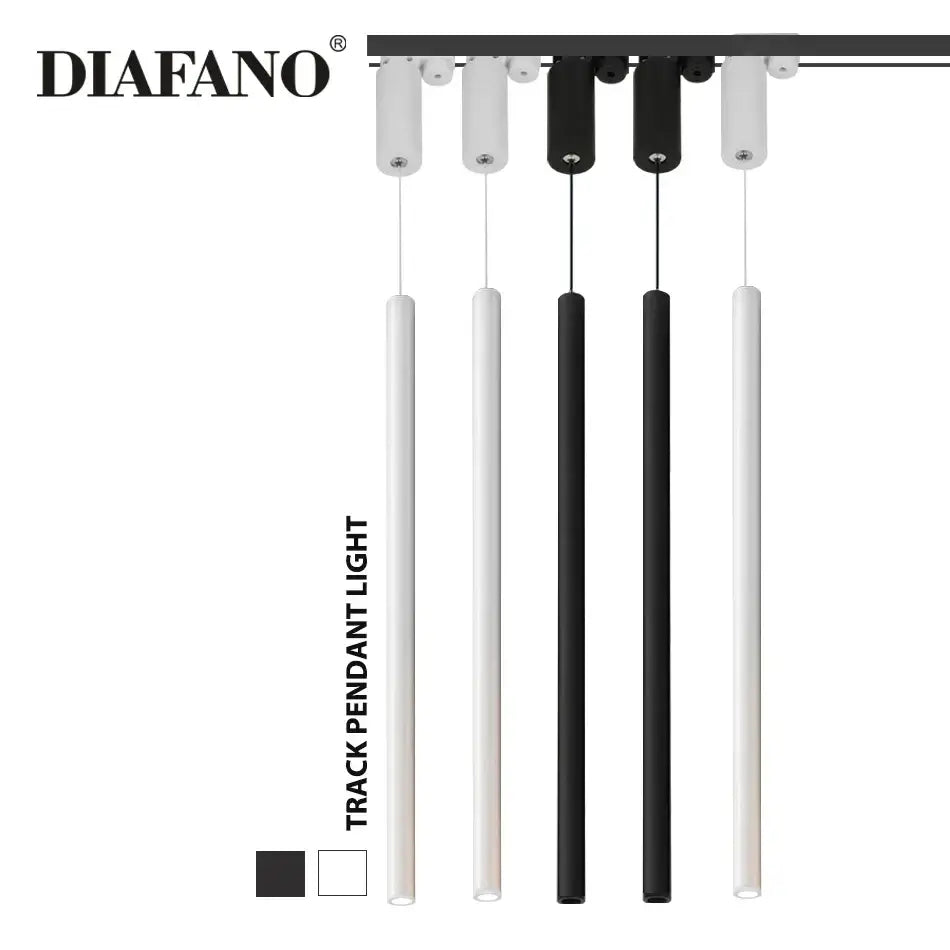 Diafano track spotlights in sleek white and black aluminum led ceiling rail for minimalist kitchen lighting