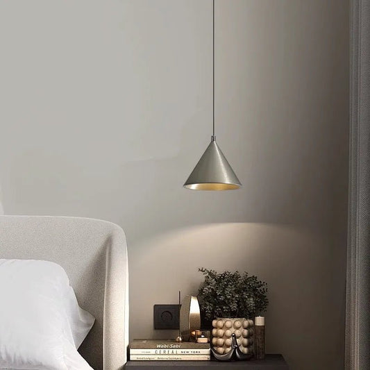 Minimalist Black Conical Aluminum Pendant Light - Decorbites