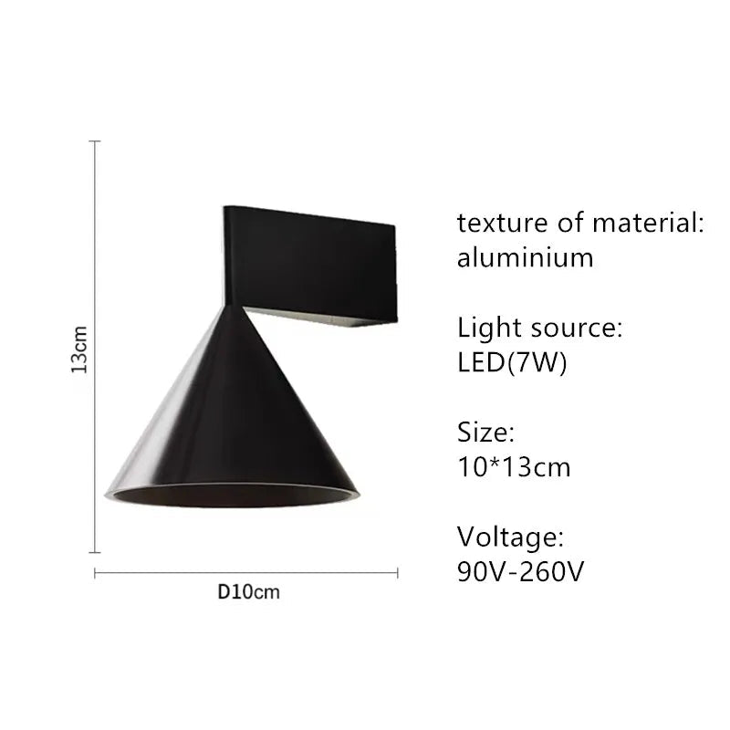 Minimalist Black Conical Aluminum Pendant Light - Decorbites