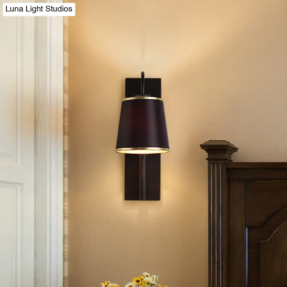 DecorBites™ DecorBites™ Minimalist Black Conical Wall Sconce Lighting - Nordic 1-Bulb Wall Mount Light with Gooseneck Arm