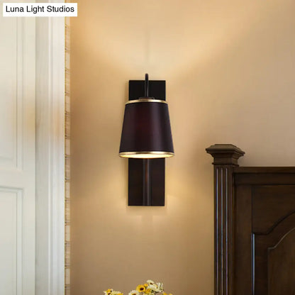 DecorBites™ DecorBites™ Minimalist Black Conical Wall Sconce Lighting - Nordic 1-Bulb Wall Mount Light with Gooseneck Arm