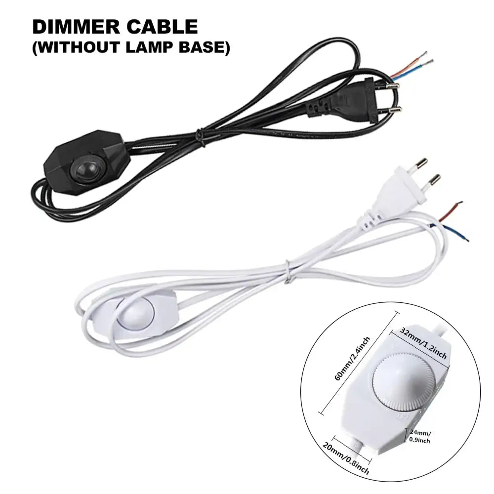 Minimalist black decorative lamp cord with dimmer switch featuring black octagonal and white circular knobs for bedroom decorbites decorative lamp