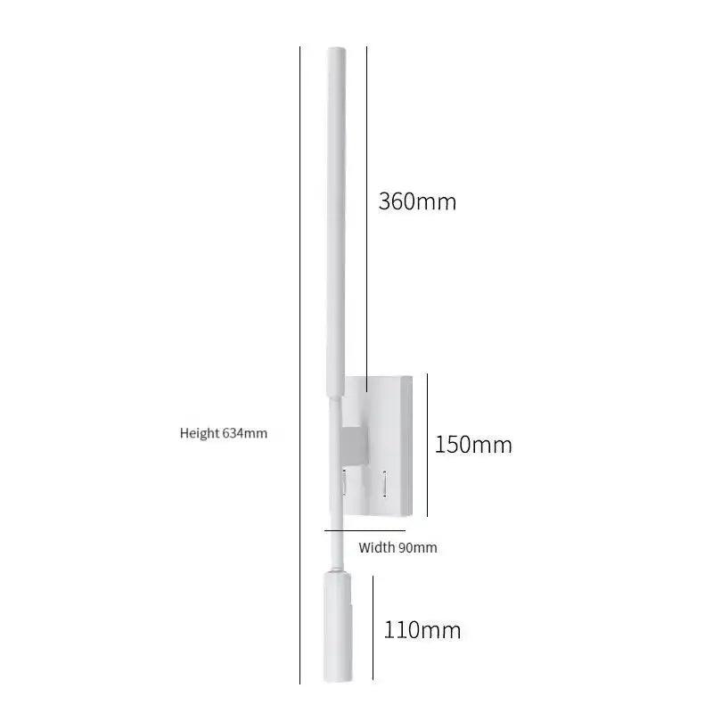 White minimalist wall lamp with sleek modern design and clean lines for decorbites decorative led wall lighting