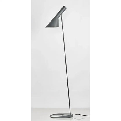 Modern matte gray floor lamp with slender metal stand and sleek minimalist design decorbites adjustable led floor lamp for living room