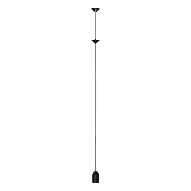 Minimalist black decorbites cone design floor lamp with sleek conical shades and thin cord for living room lighting