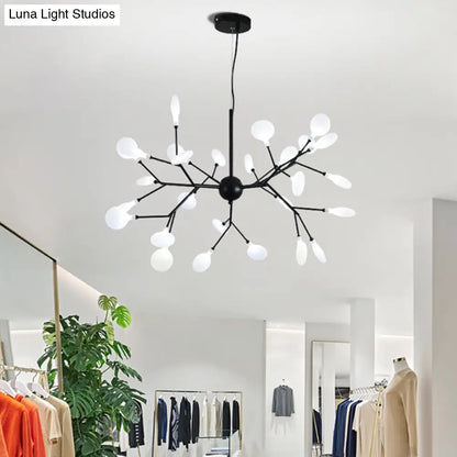 Lámpara colgante minimalista LED Firefly con acabado negro - Lámpara de araña colgante de acrílico