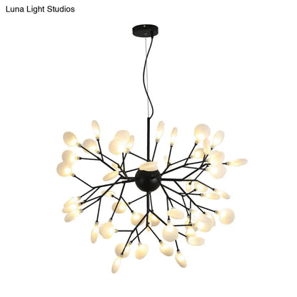 Lámpara colgante minimalista LED Firefly con acabado negro - Lámpara de araña colgante de acrílico