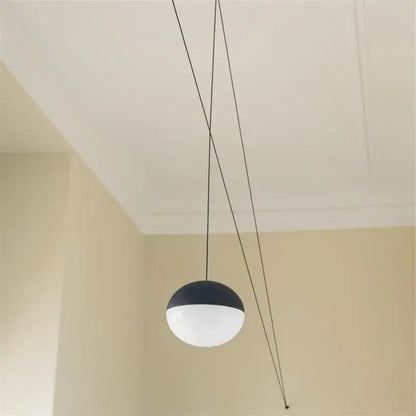 Minimalist black geometric glass ball led chandelier with a sleek matte black and translucent white decorbites geometric glass pendant light