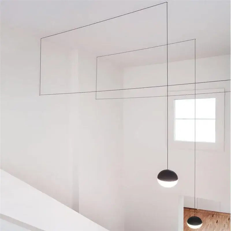 Minimalist black geometric glass ball led chandelier with spherical pendant lights for living room decorbites geometric glass