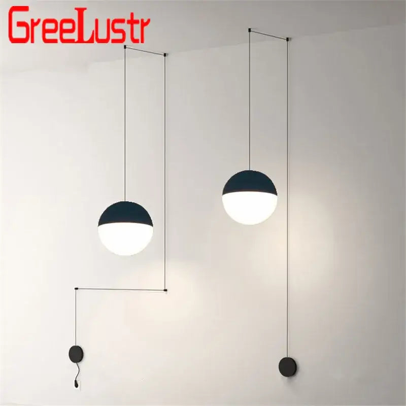 Minimalist black geometric glass ball led chandelier with modern black and white spherical pendant lights for living room decorbites geometric glass