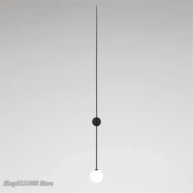 Minimalist black glass ball led wall lamp with matte black disc and frosted white globe for bedroom sconce decorbites glass ball