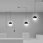 Minimalist black glass ball pendant light with frosted shades and metal arms for kitchen decorbites glass ball pendant