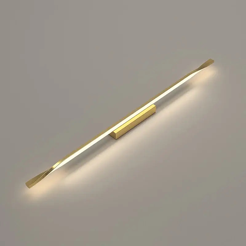 Minimalist black and gold-toned decorbites led wall sconce with sleek elongated design for living room and bedroom decor