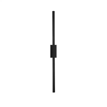 Minimalist black nordic led wall sconce with matte finish vertical rod and rectangular plate for living room decorbites black nordic