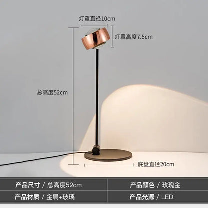 Copper-finished metal and glass led floor lamp with induction dimming for modern living room decorbites induction dimming