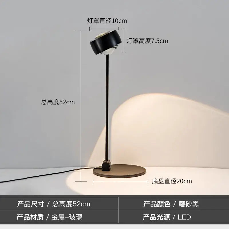 A sleek minimalist black induction dimming floor lamp with matte black finish and glass shade for living room decorbites