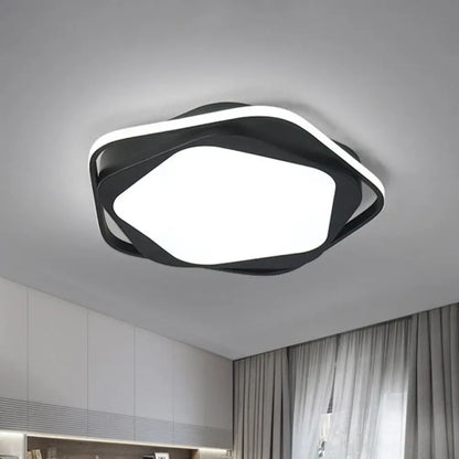 DecorBites™ DecorBites™ Minimalist Black LED Flush Mount Lighting for Bedroom