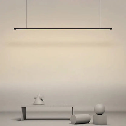 Minimalist black led pendant lamp with sleek linear design for kitchen island horizontal light 220v-240v