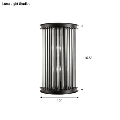 DecorBites™ DecorBites™ Minimalist Black Wall Sconce with Crystal Strip & 2 Bulbs - Bedside Wall Lamp