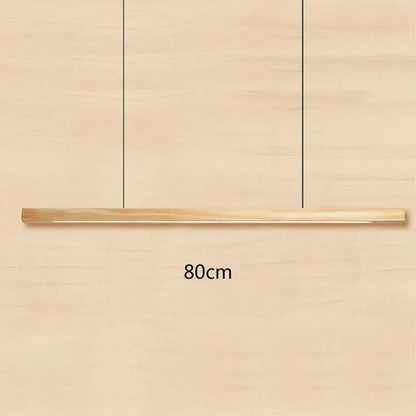 Minimalist 80cm black walnut log pendant light with natural finish for dining room decorbites black walnut design