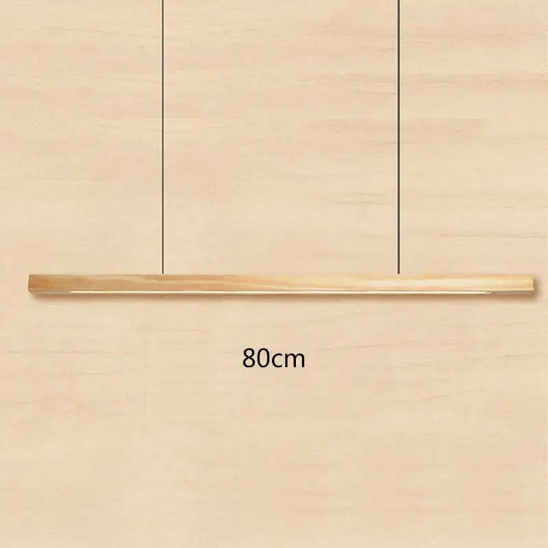 Minimalist 80cm black walnut log pendant light with natural finish for dining room decorbites black walnut design