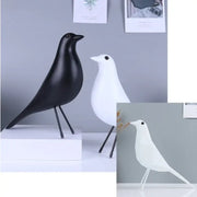 Minimalist black and white bird peace dove resin craft figurines with sleek stylized design for living room decorbites decor