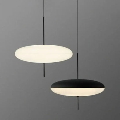 Minimalist black and white designer pendant light with sleek rods and oval shades ideal for dining room decorbites pendant light