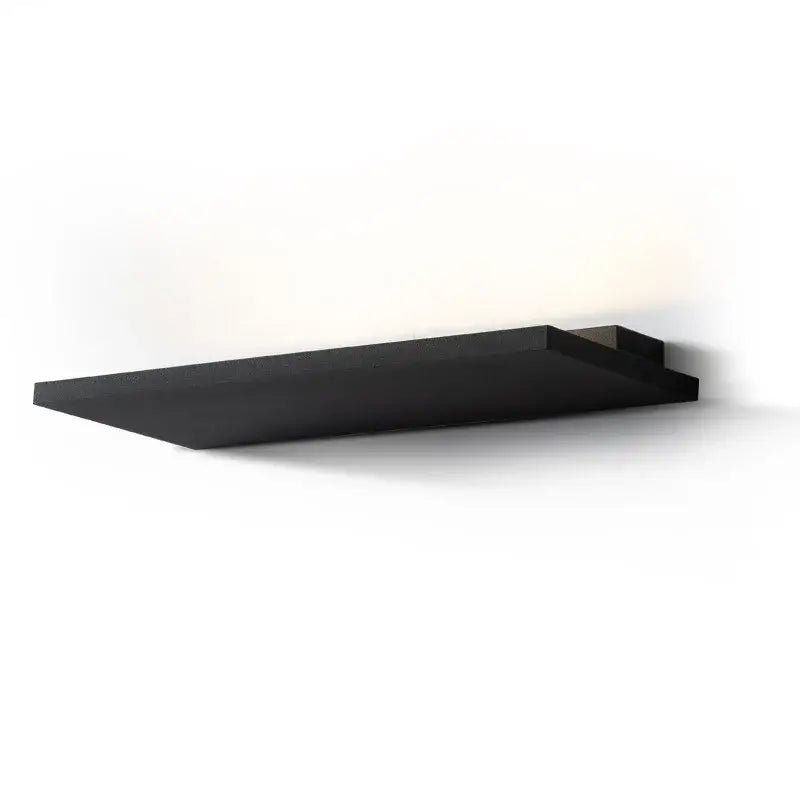 Minimalist black wall light with sleek modern wall-mounted shelf design from decorbites led wall light collection