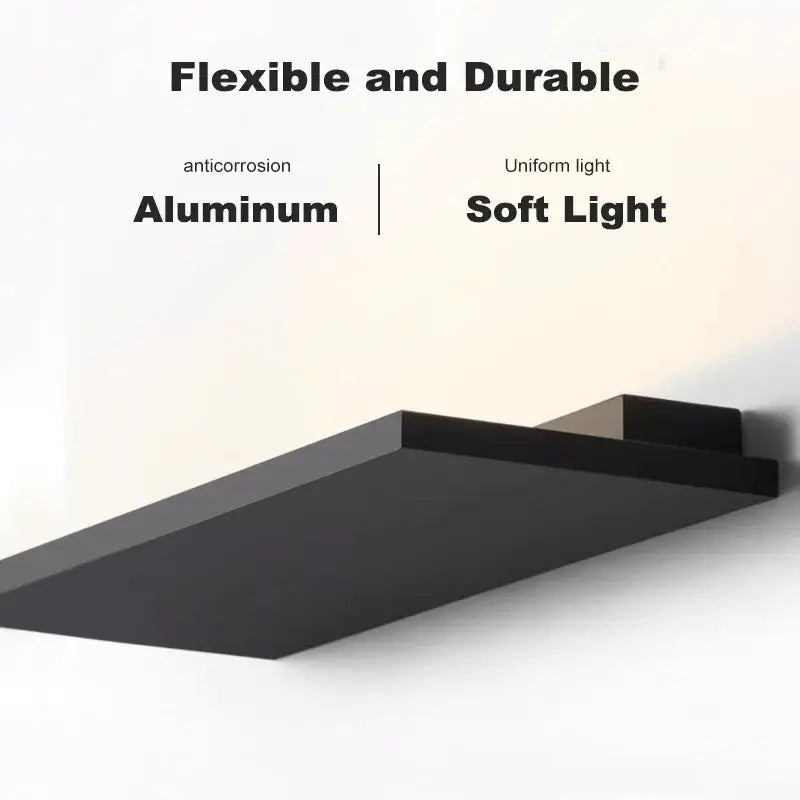 Minimalist black aluminum led wall light with sleek modern design for bedroom and living room decorbites led wall light