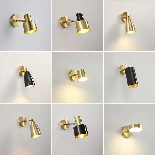 Minimalist brass and black iron wall lamp with sleek design for modern bedroom decorbites iron wall lamp lighting