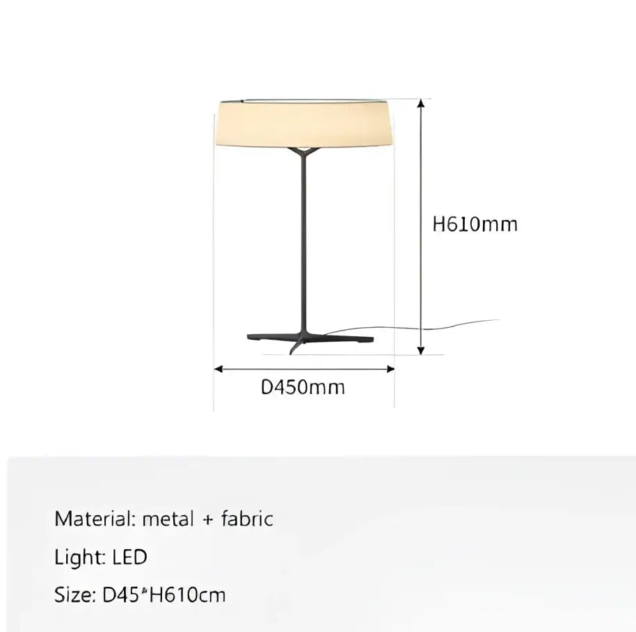 A sleek black metal floor lamp with cream fabric shade and led light in minimalist bronze italian design for living room decorbites italian design