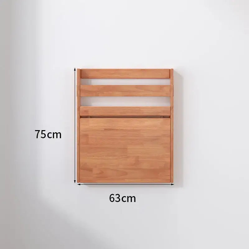 Minimalist brown wooden wall-mounted foldable compact corner desk with three horizontal slats for bedroom use decorbites compact corner