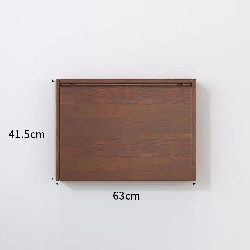A sleek minimalist brown compact corner desk with rich wood grain finish by decorbites for bedroom use
