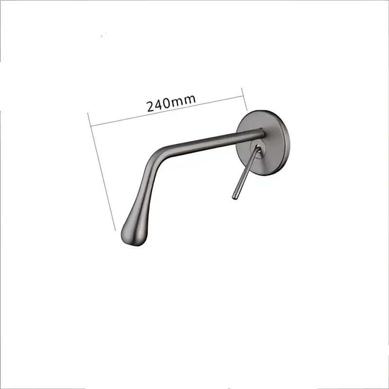 Modern minimalist brushed gold basin faucet with matte finish wall-mounted sleek curved spout decorbites brushed gold