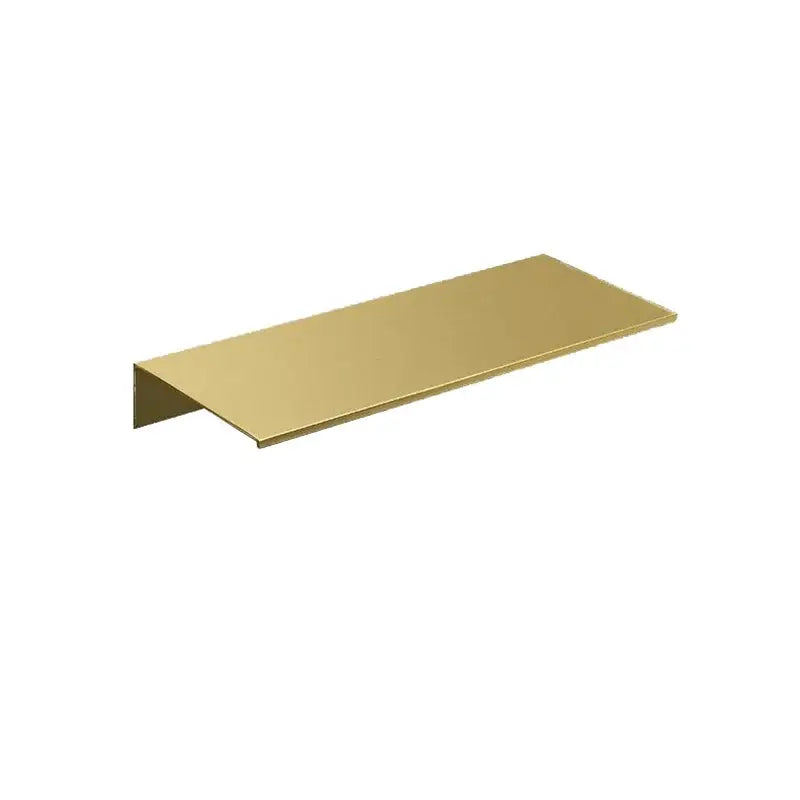 Minimalist brushed gold bathroom shelf with sleek metallic finish wall mounted shampoo rack by decorbites brushed gold
