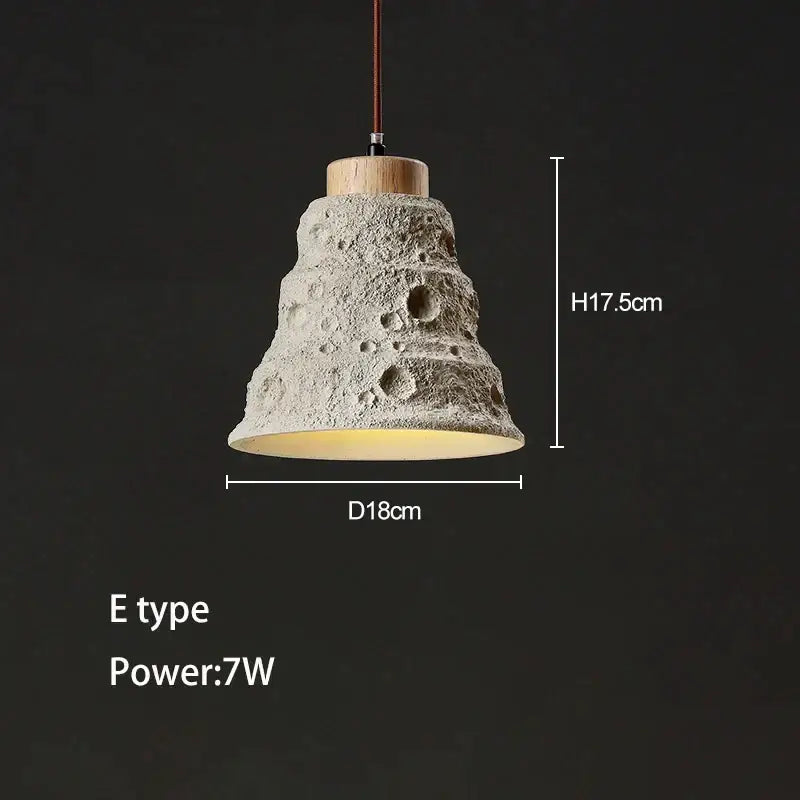 Minimalist ceramic petal pendant chandelier with a textured gray concrete ceiling hanging and wooden top for bedroom decorbites concrete ceiling style
