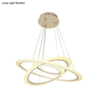 Lámpara colgante circular minimalista: Lámpara LED acrílica blanca para comedor