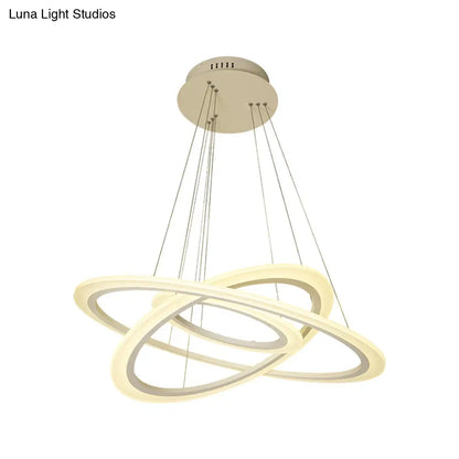 Lámpara colgante circular minimalista: Lámpara LED acrílica blanca para comedor