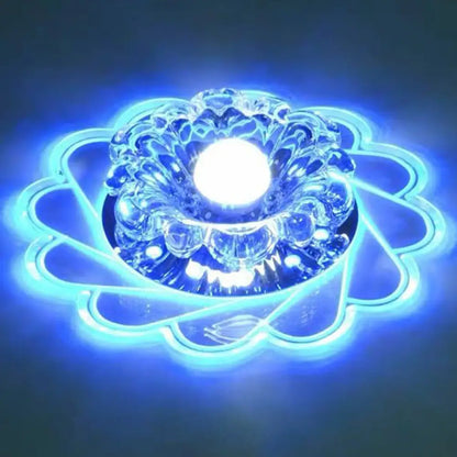 DecorBites™ DecorBites™ Minimalist Clear LED Flower Crystal Flush Mount Fixture