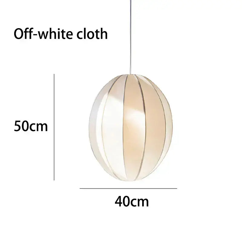 Off-white spherical fabric pendant light with vertical pleats for dining room decorbites danish pendant light