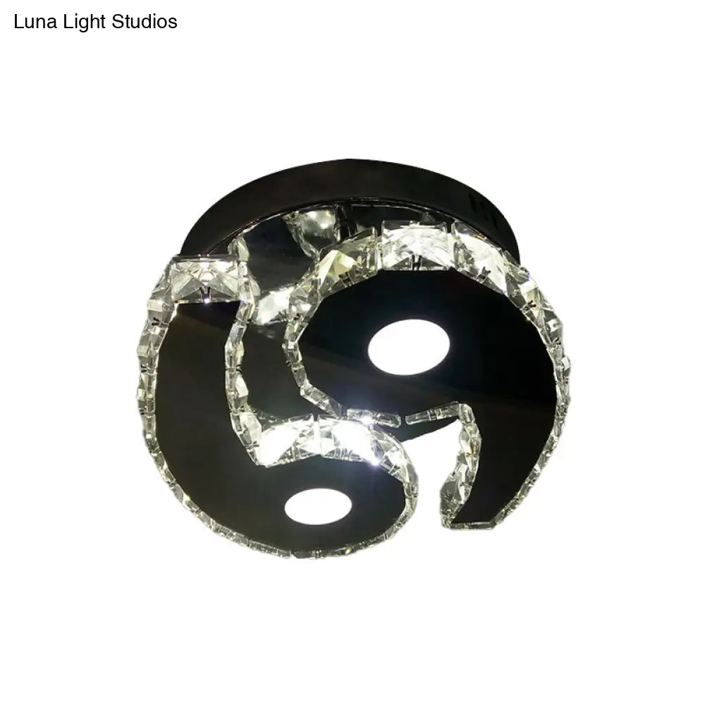 Lámpara de pared LED minimalista DecorBites™ de cristal cromado - Luz blanca cálida